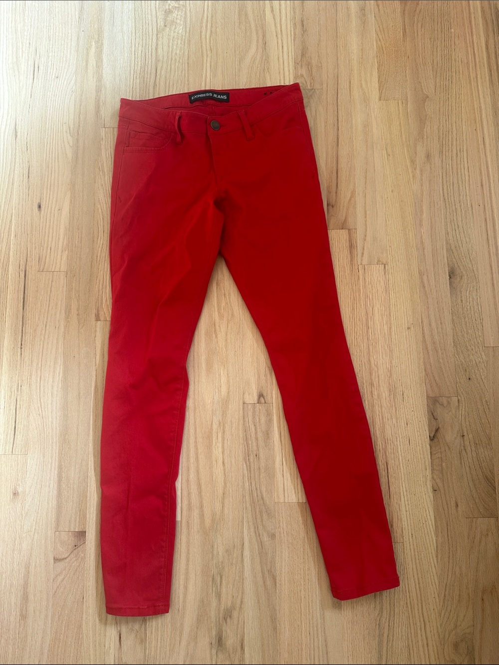 Express Women's Skinny Stella low rise Jeans Red